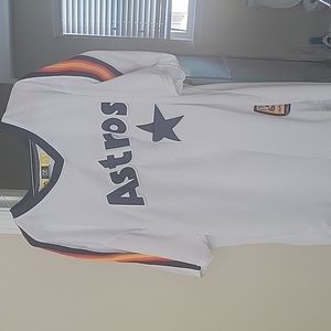 Nolan Ryan throwback Astros V-neck Jersey